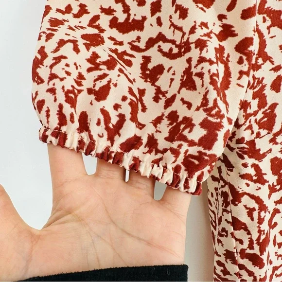 Cabi Natural Rust Button Front Sienna Tie Waist Tunic Dress S - Picture 8 of 10